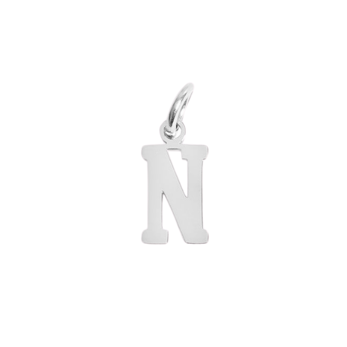Small Silver Varsity Initial Charms