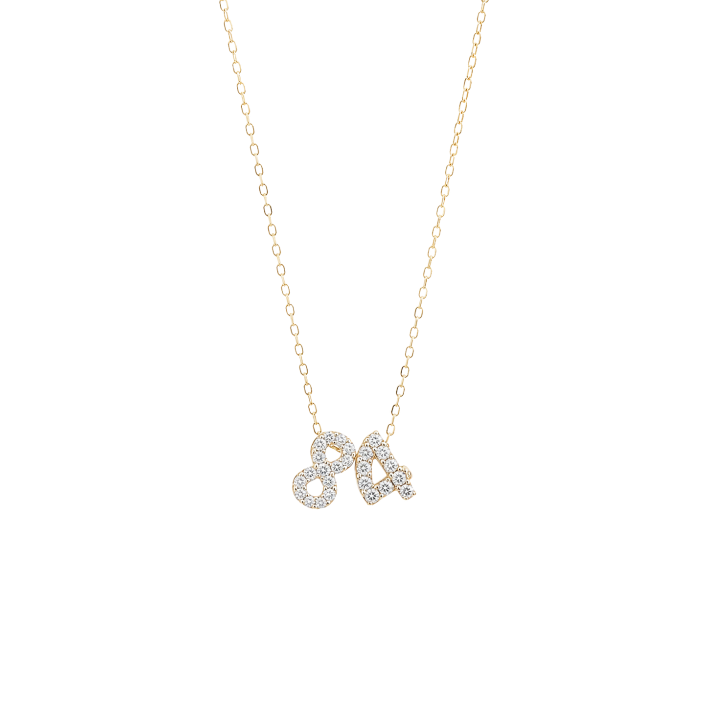 Number Slider Necklace in Gold