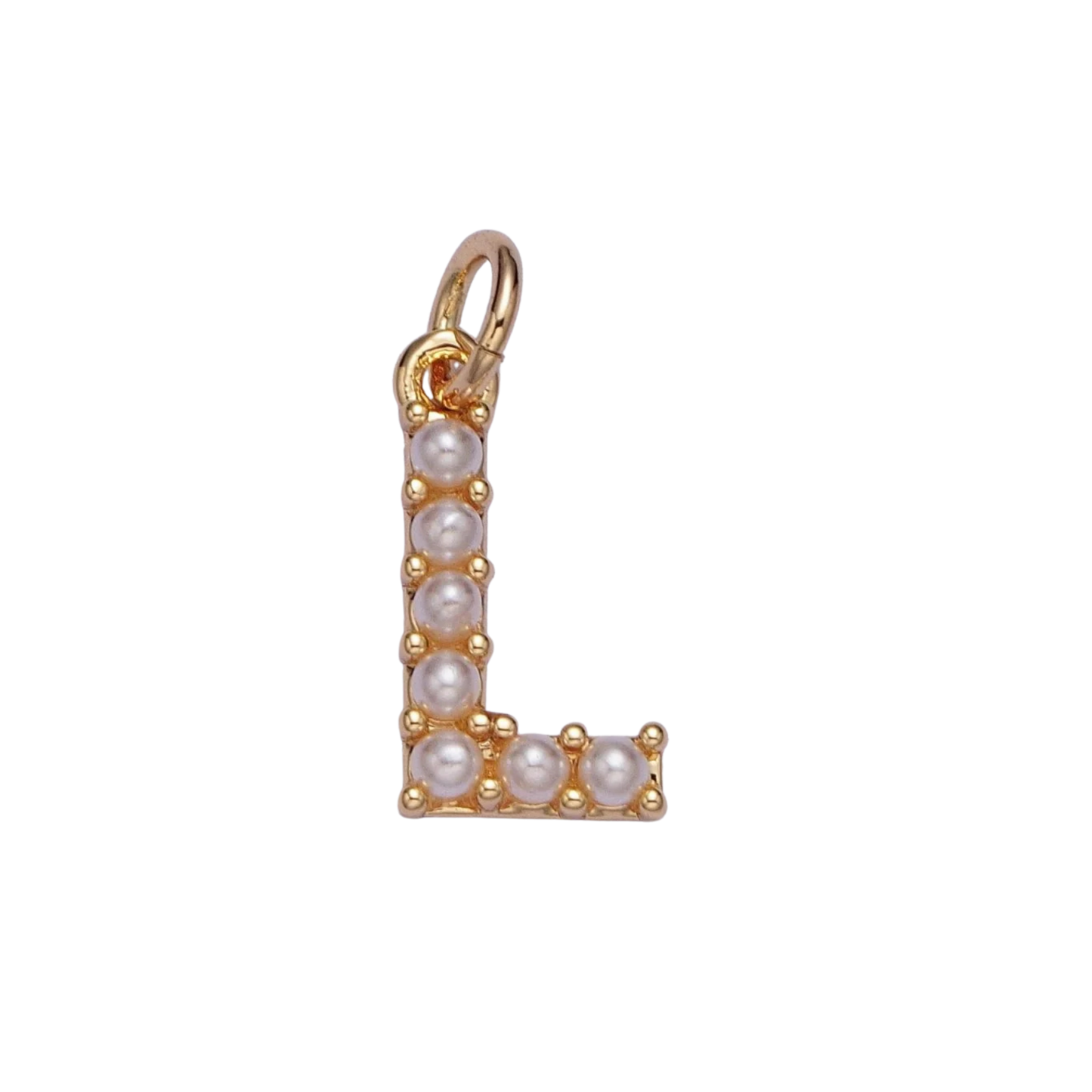 Medium Pearl Initial Charm