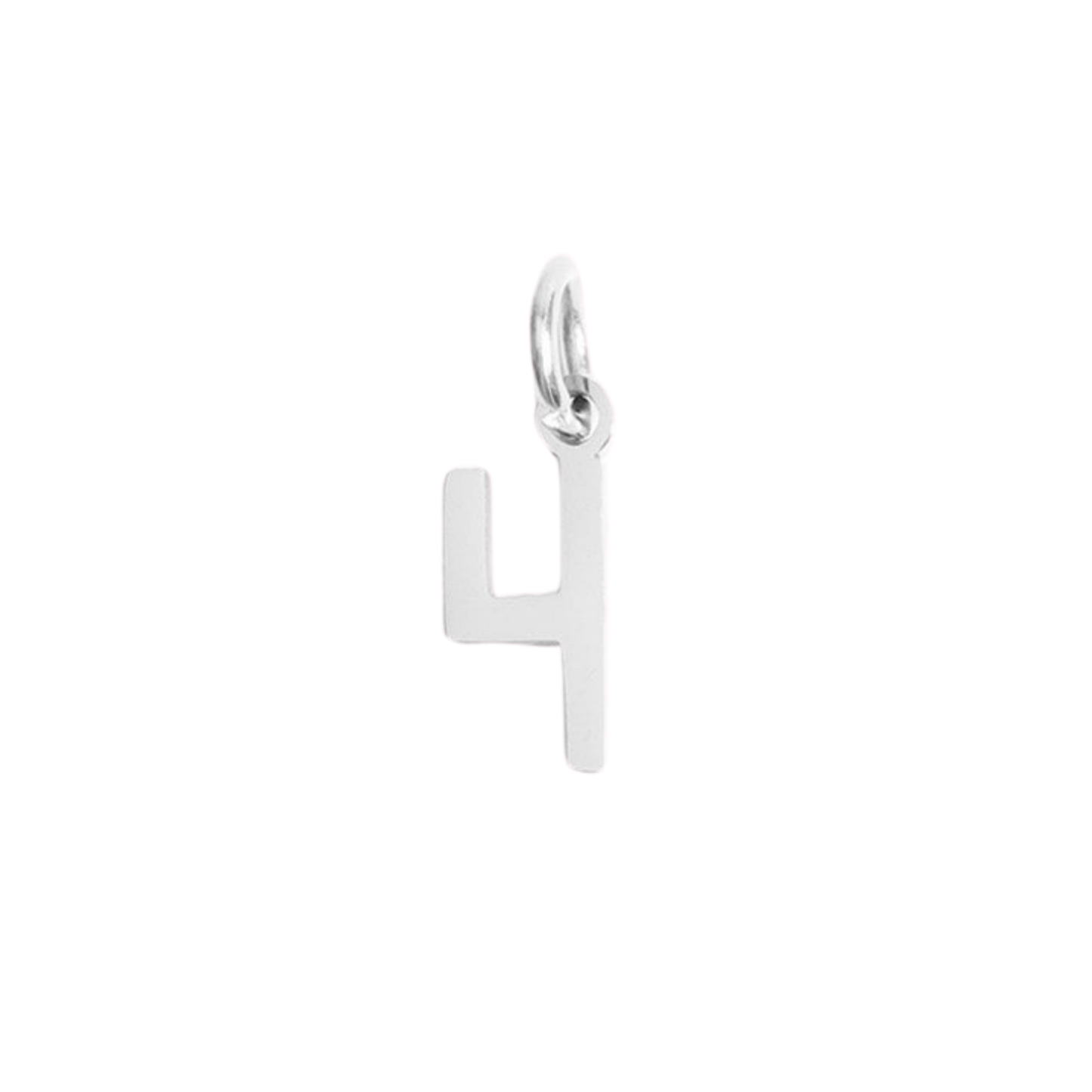 Small Silver Varsity Number Charms