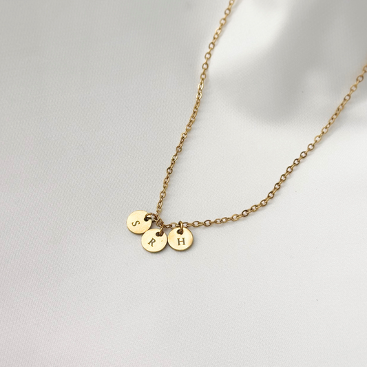 Initial Disc Necklace