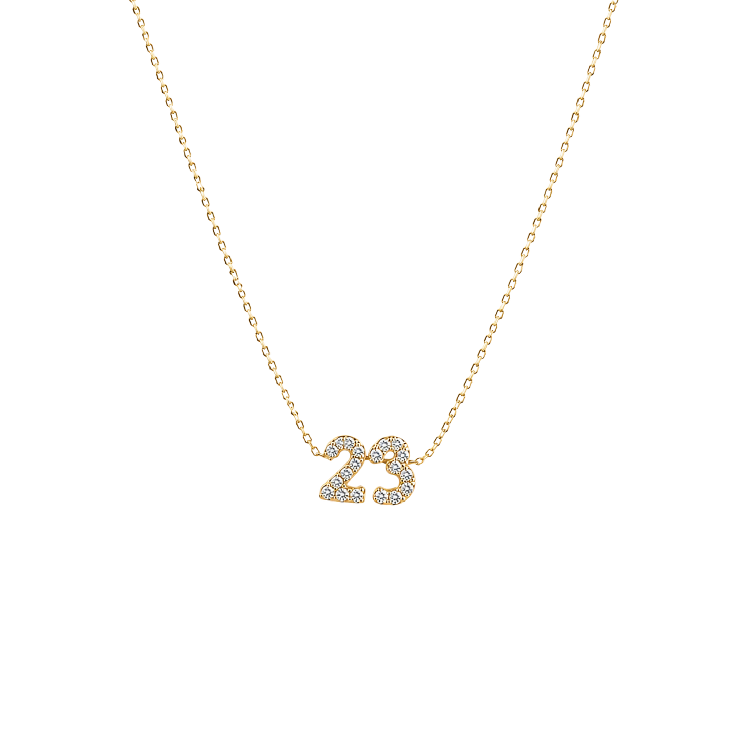 Number Slider Necklace in Gold