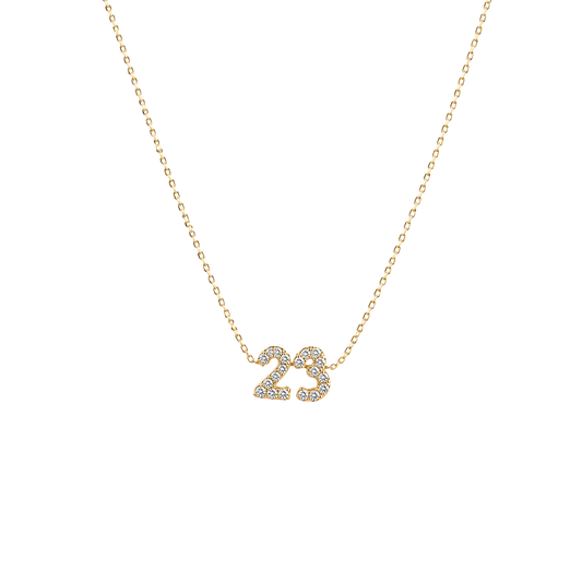 Number Slider Necklace in Gold
