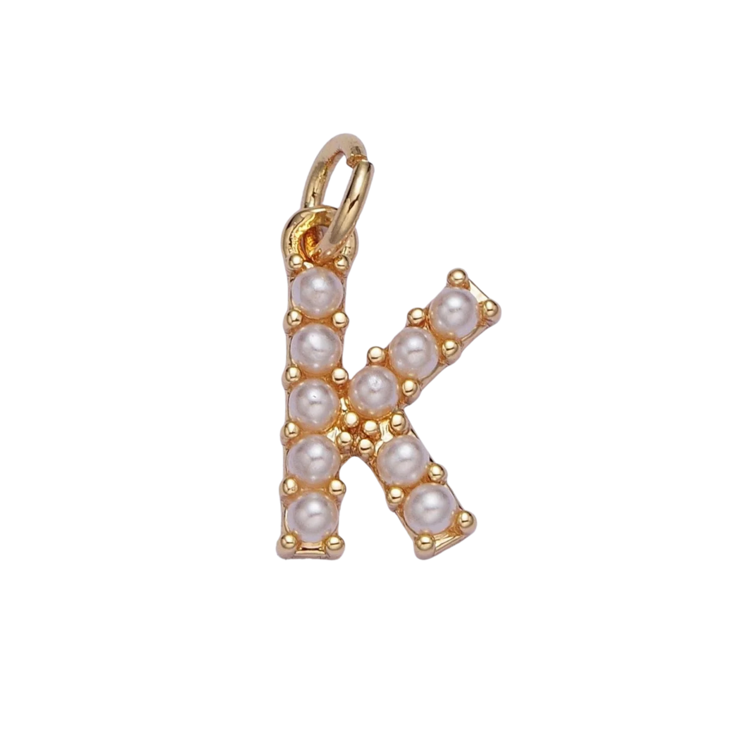 Medium Pearl Initial Charm