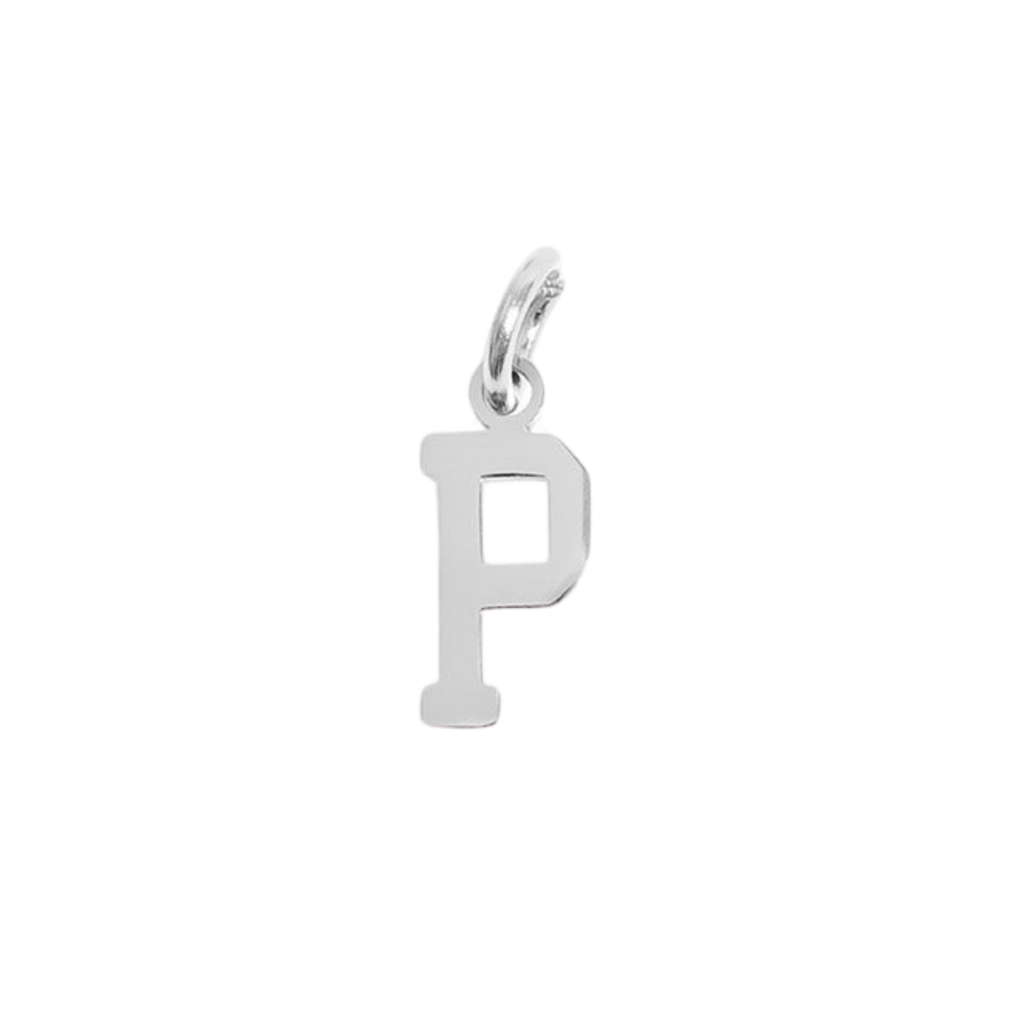 Small Silver Varsity Initial Charms