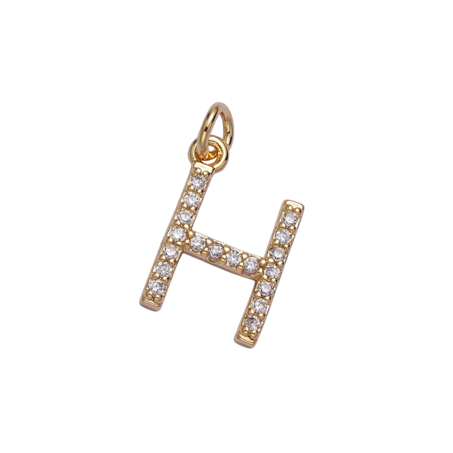 Small Rhinestone Initial Charm