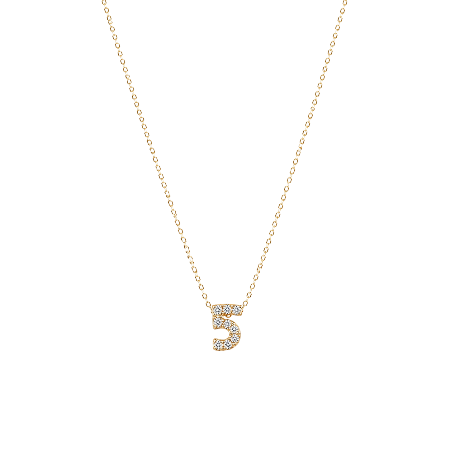 Number Slider Necklace in Gold