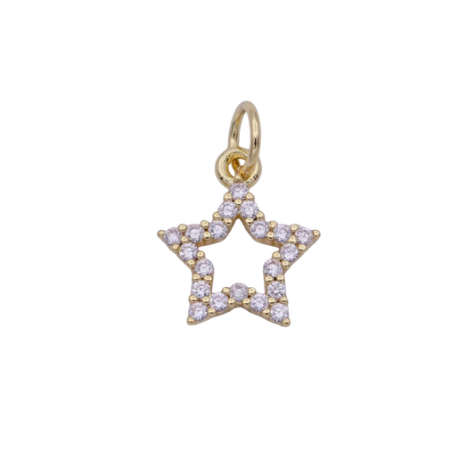 Small Rhinestone Star Charm