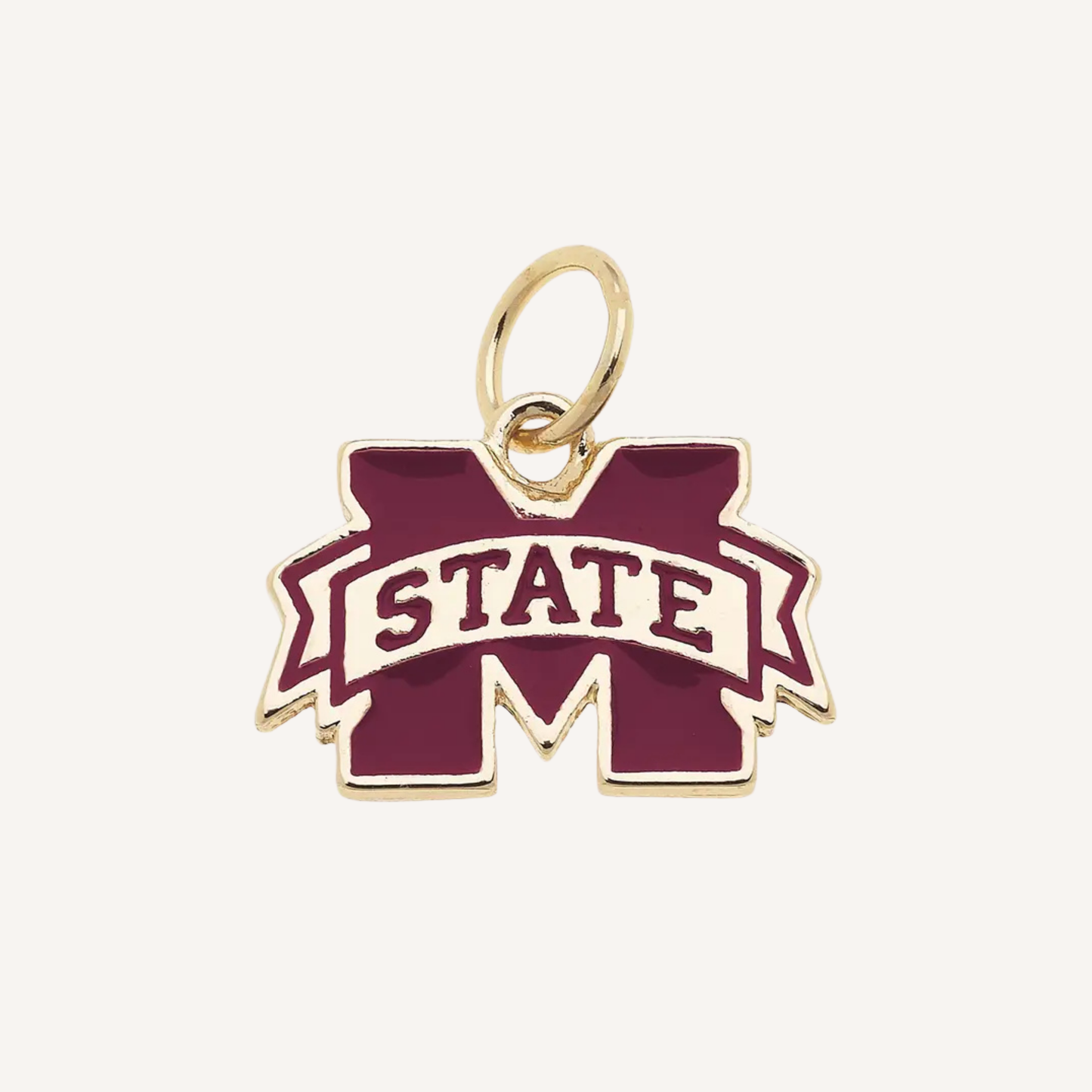 Large Mississippi State Logo Charm