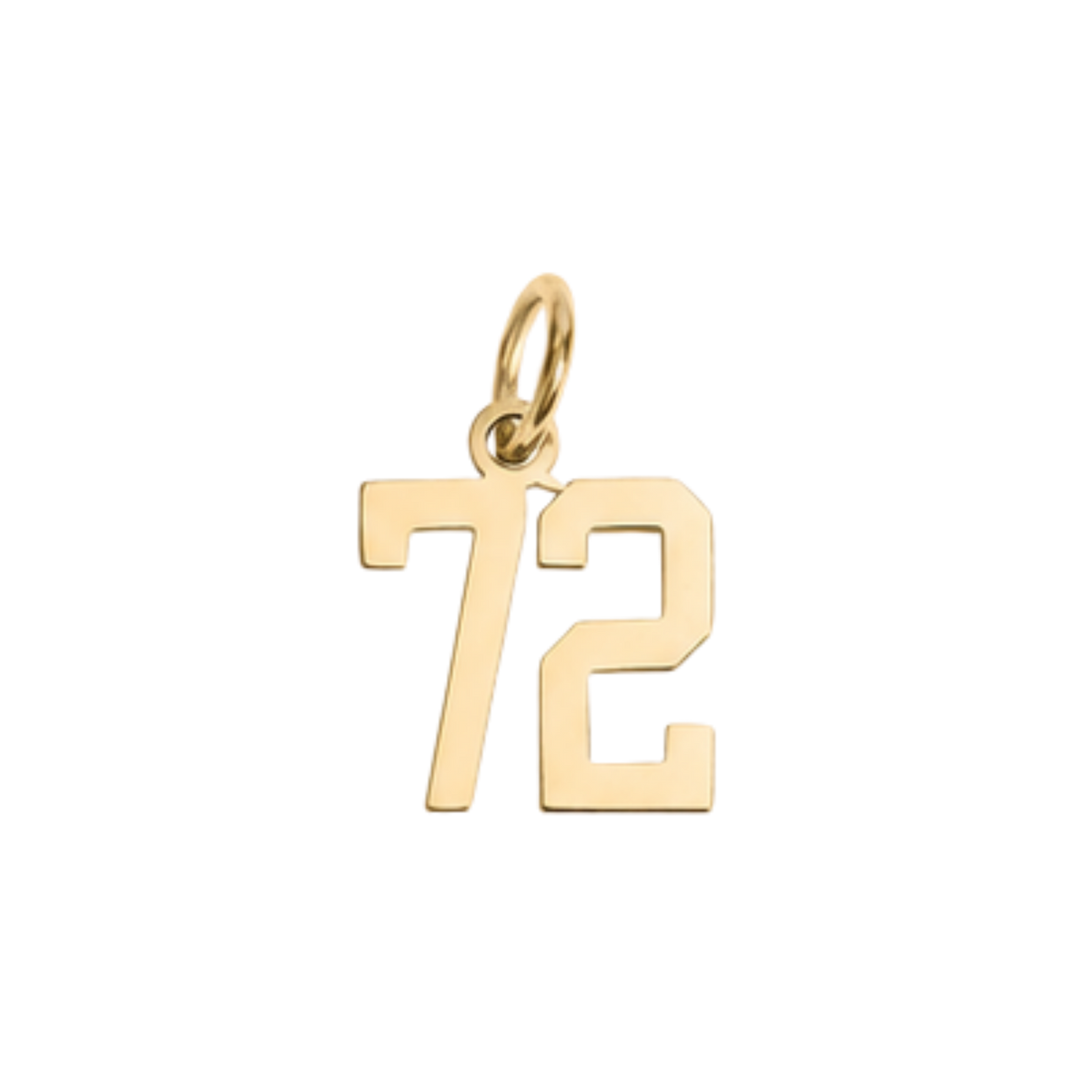 Small Gold Varsity Number Charms
