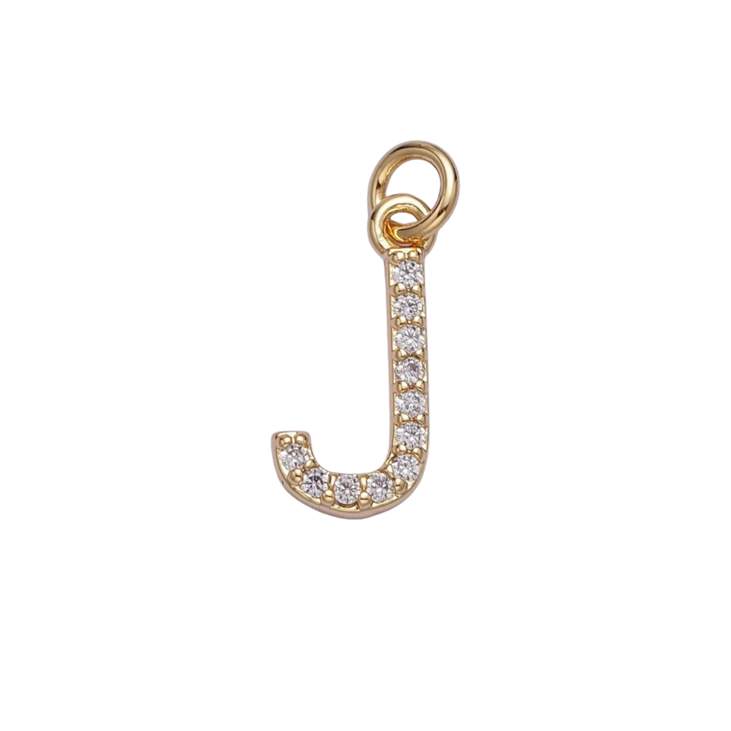 Small Rhinestone Initial Charm