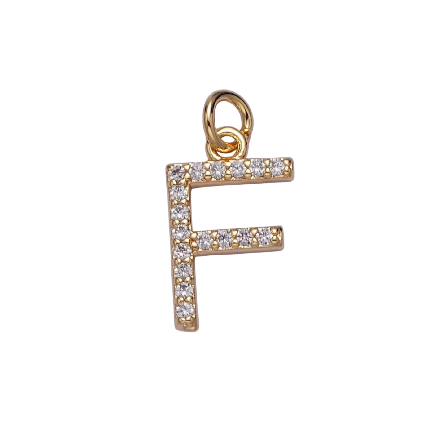 Small Rhinestone Initial Charm