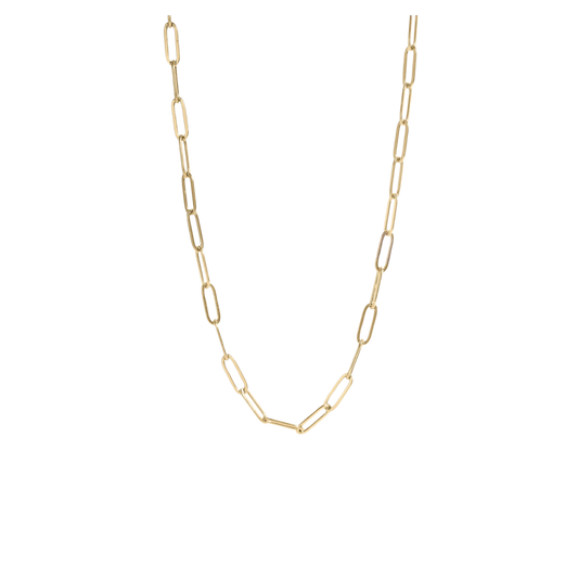 18K PVD Paperclip Necklace
