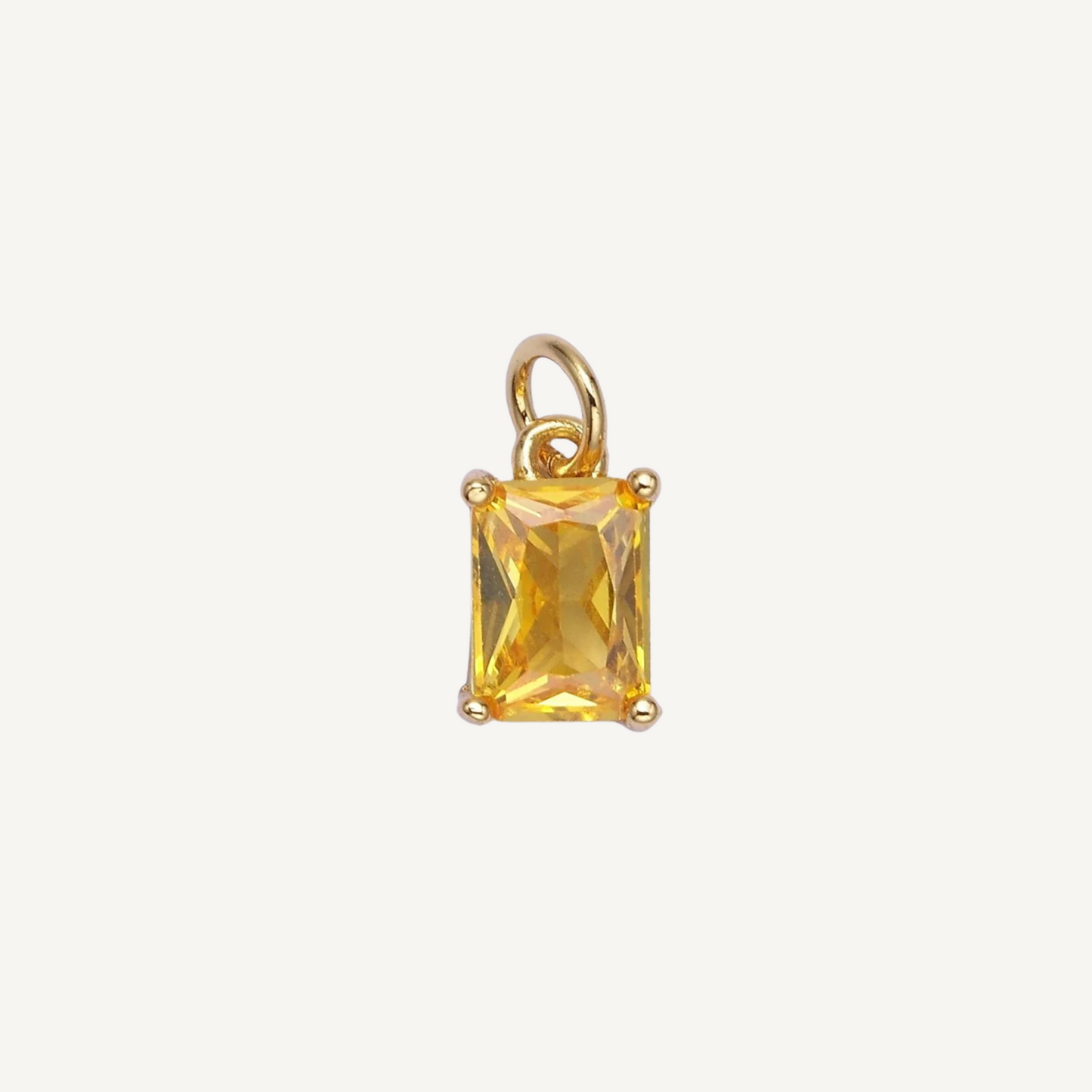 Small Baguette Colored Charms