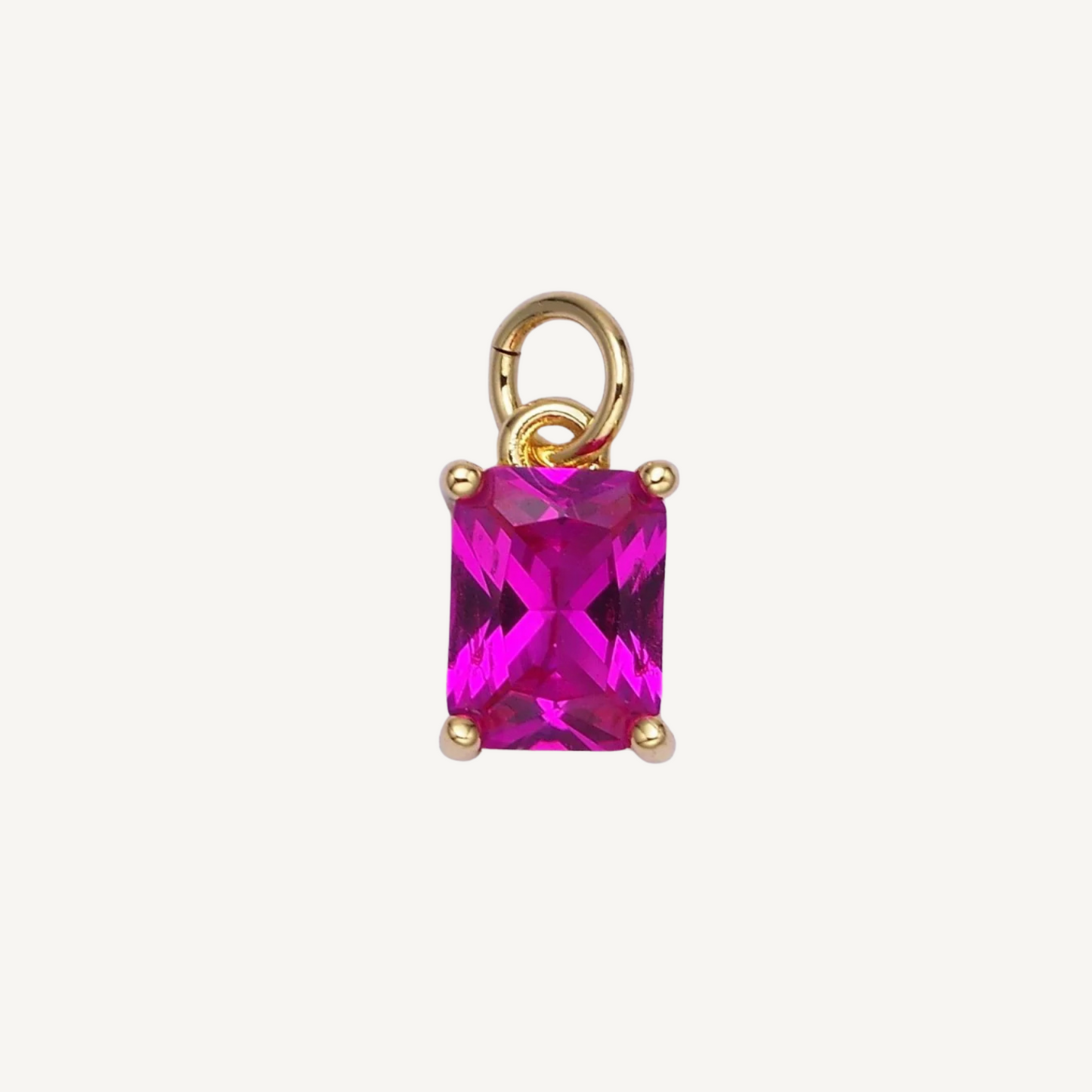 Small Baguette Colored Charms