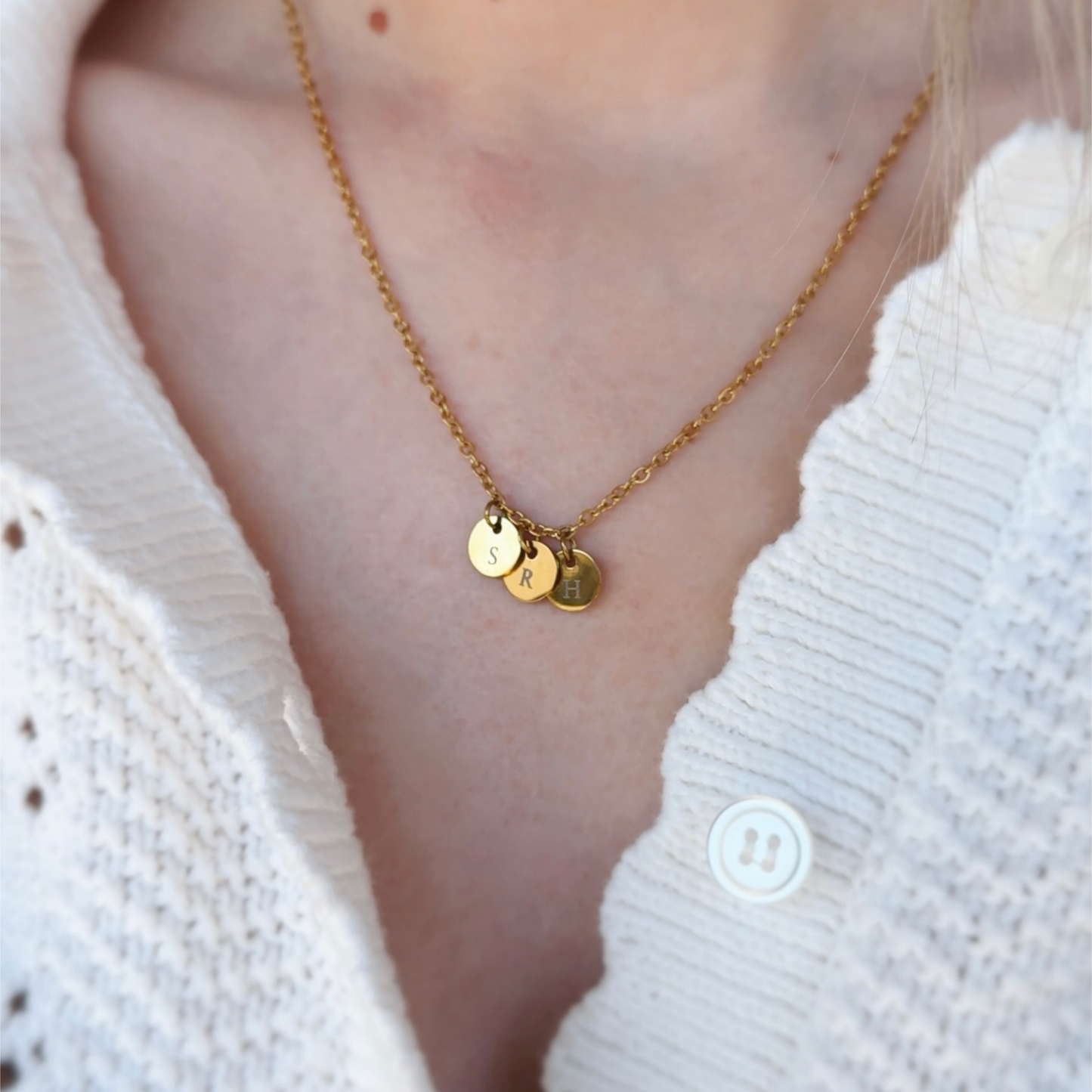 Initial Disc Necklace