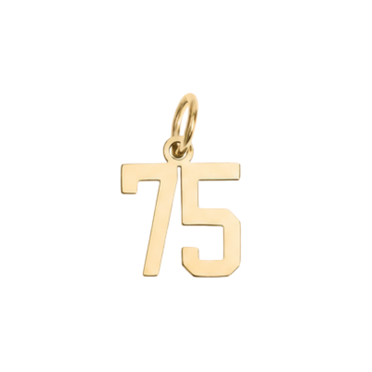 Small Gold Varsity Number Charms