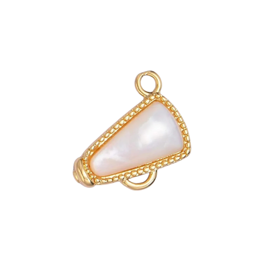 Medium Pearl Megaphone Charm