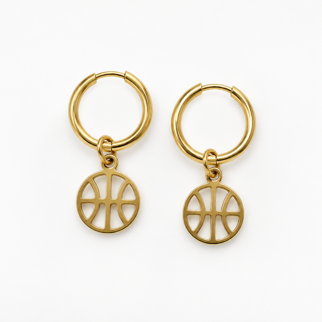 Basketball Dangle Earrings