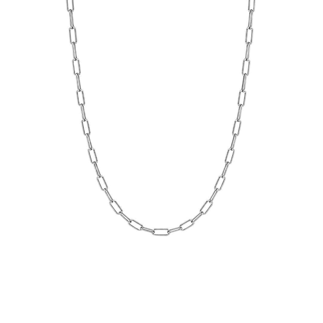 Silver Small Sage Paperclip Necklace