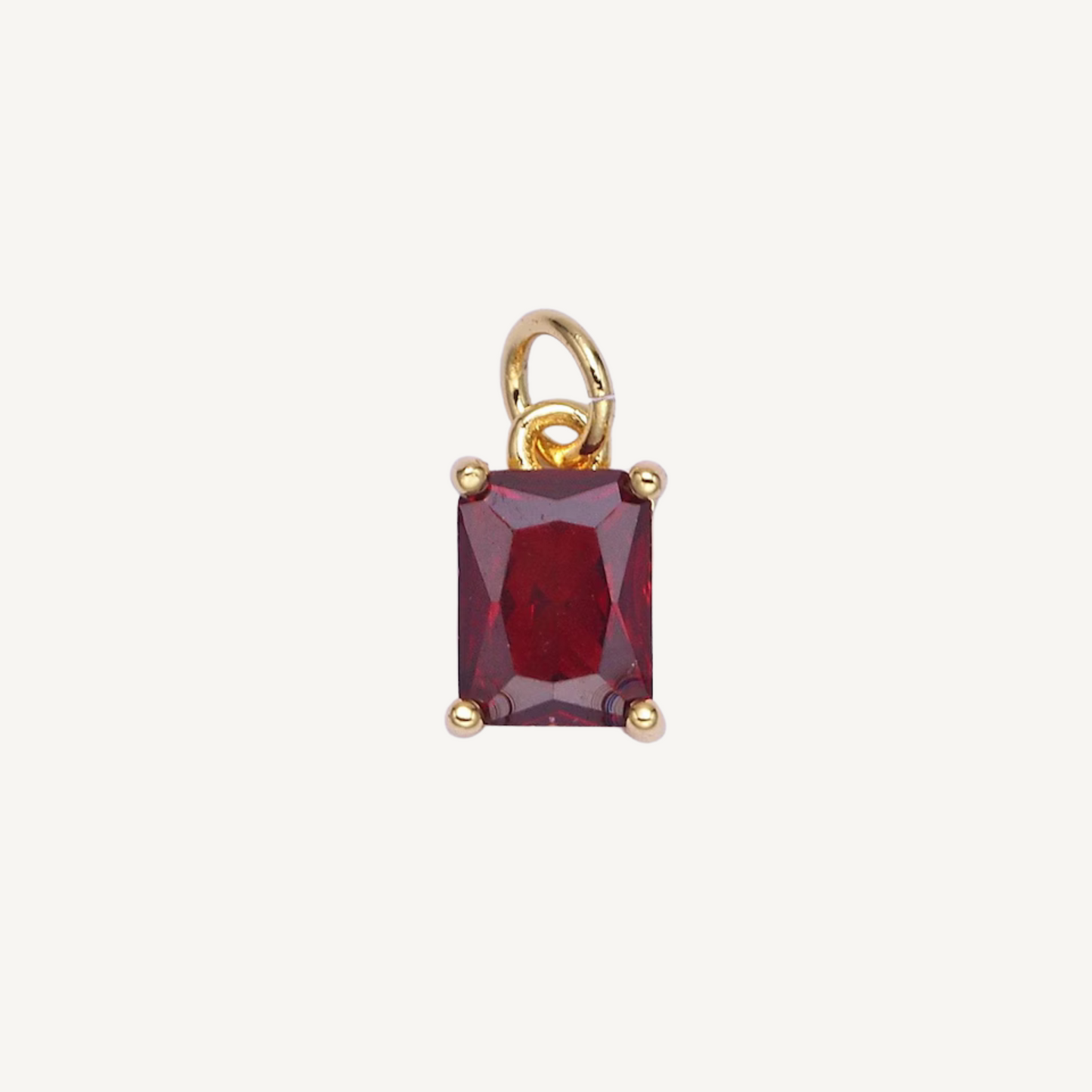 Small Baguette Colored Charms