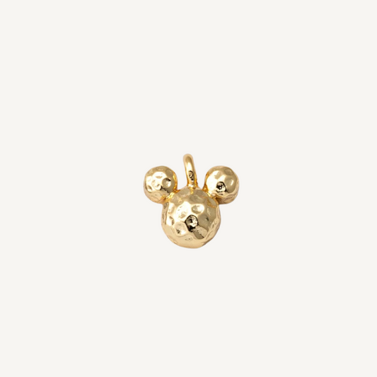 Mini Hammered Mouse Charm