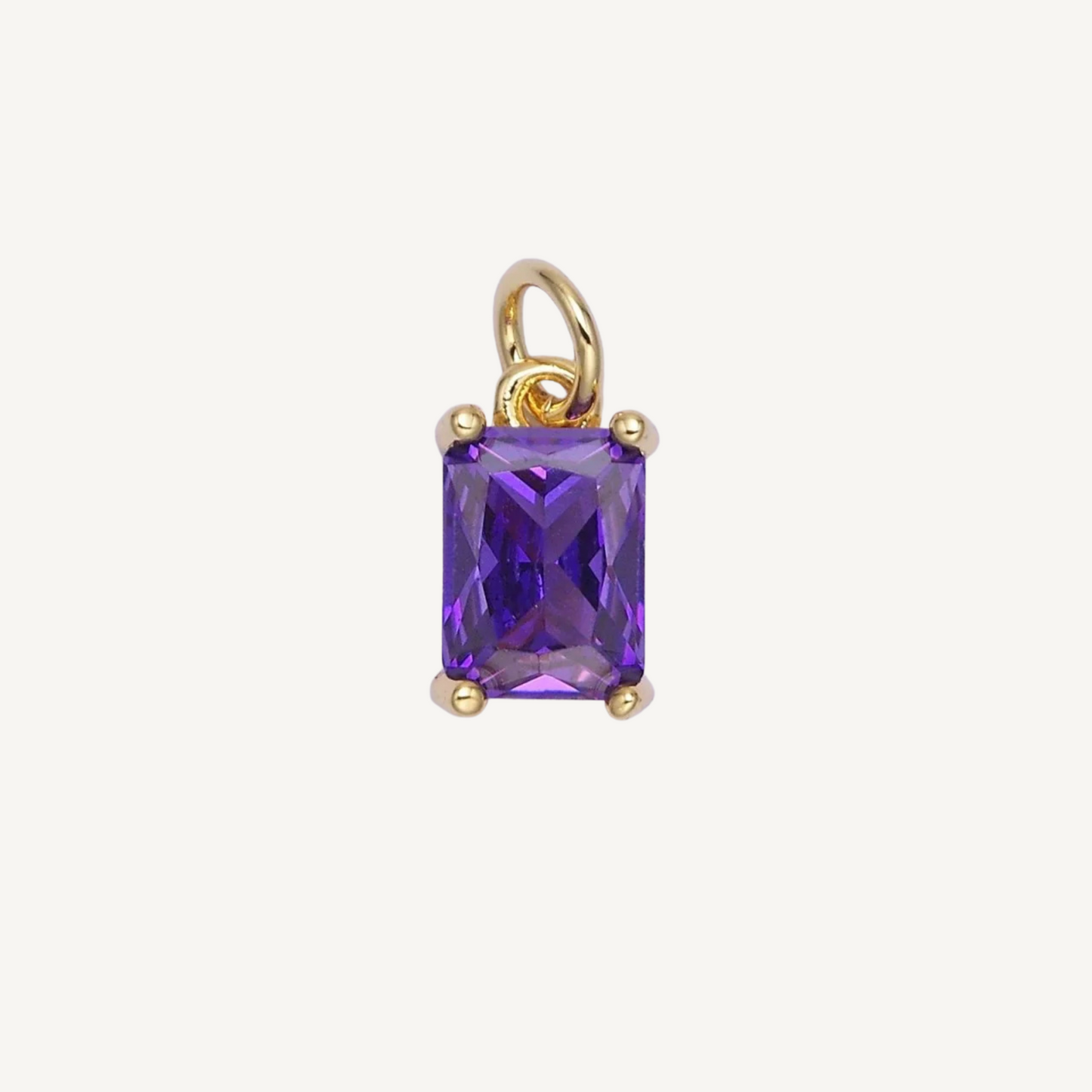 Small Baguette Colored Charms