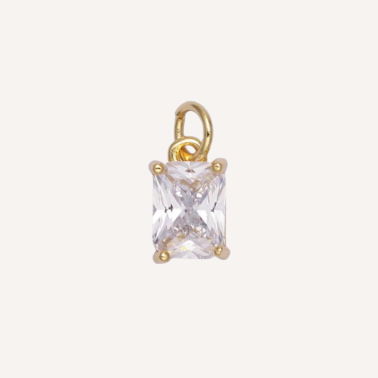 Small Baguette Colored Charms