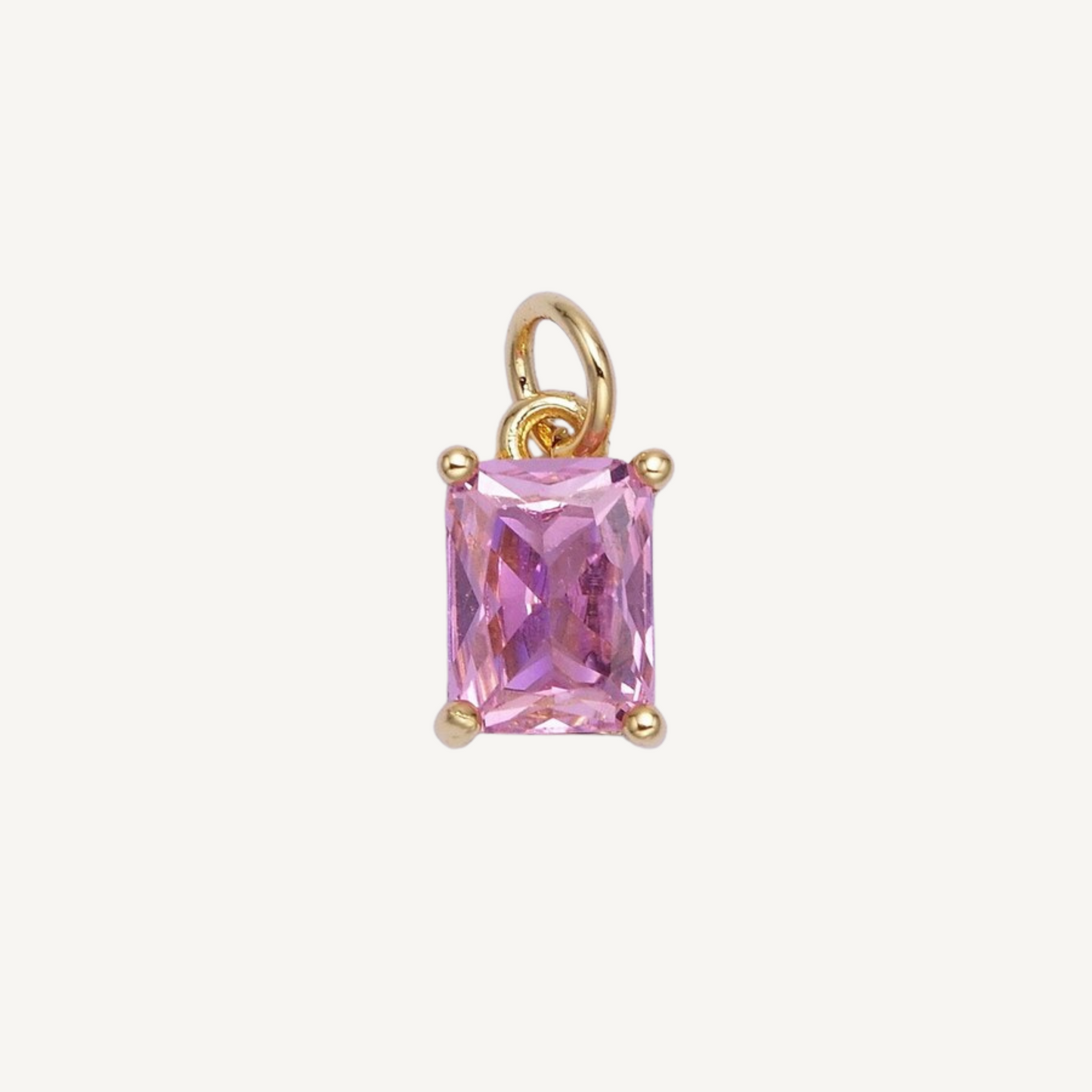 Small Baguette Colored Charms
