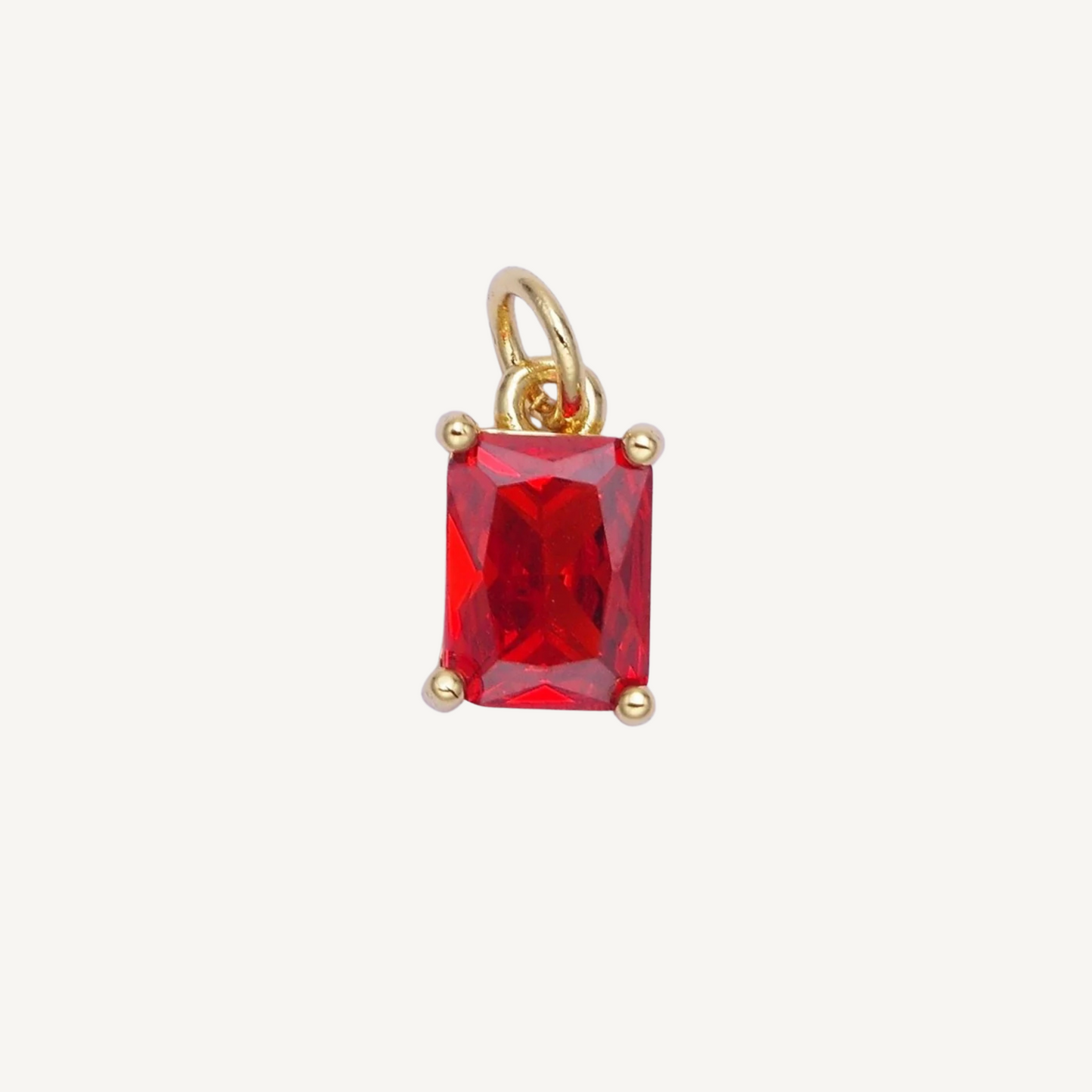 Small Baguette Colored Charms