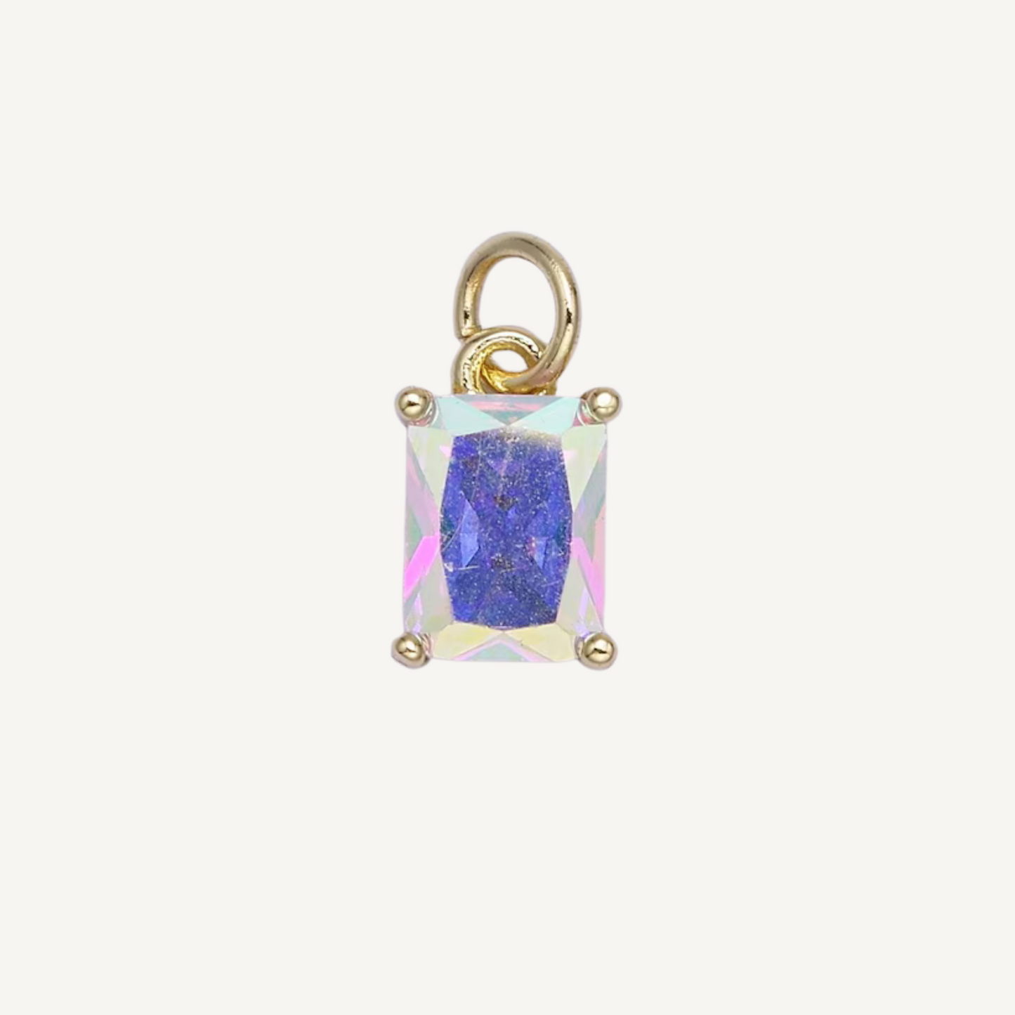 Small Baguette Colored Charms