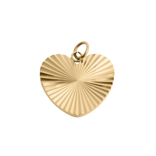 Sunburst Heart Charm