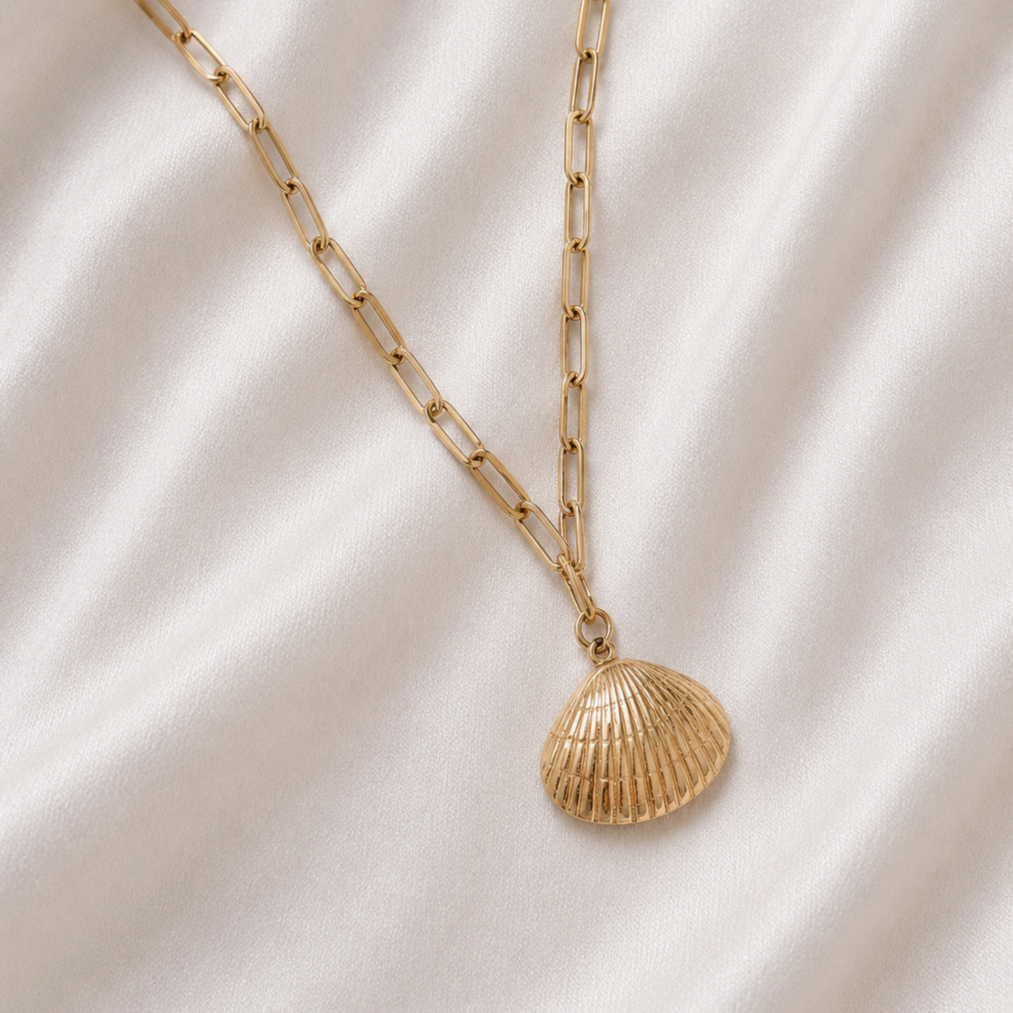 Sage Shell Pendant Necklace