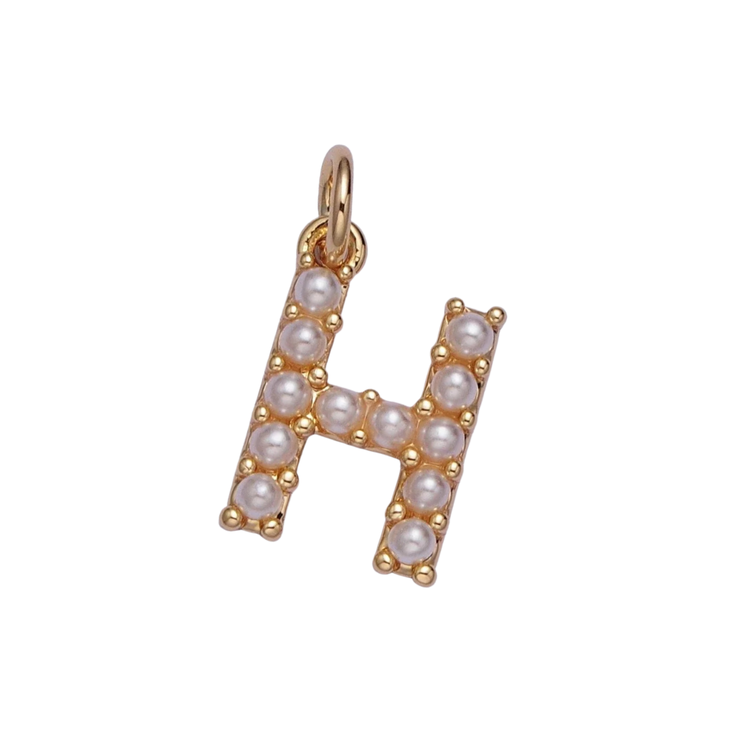 Medium Pearl Initial Charm