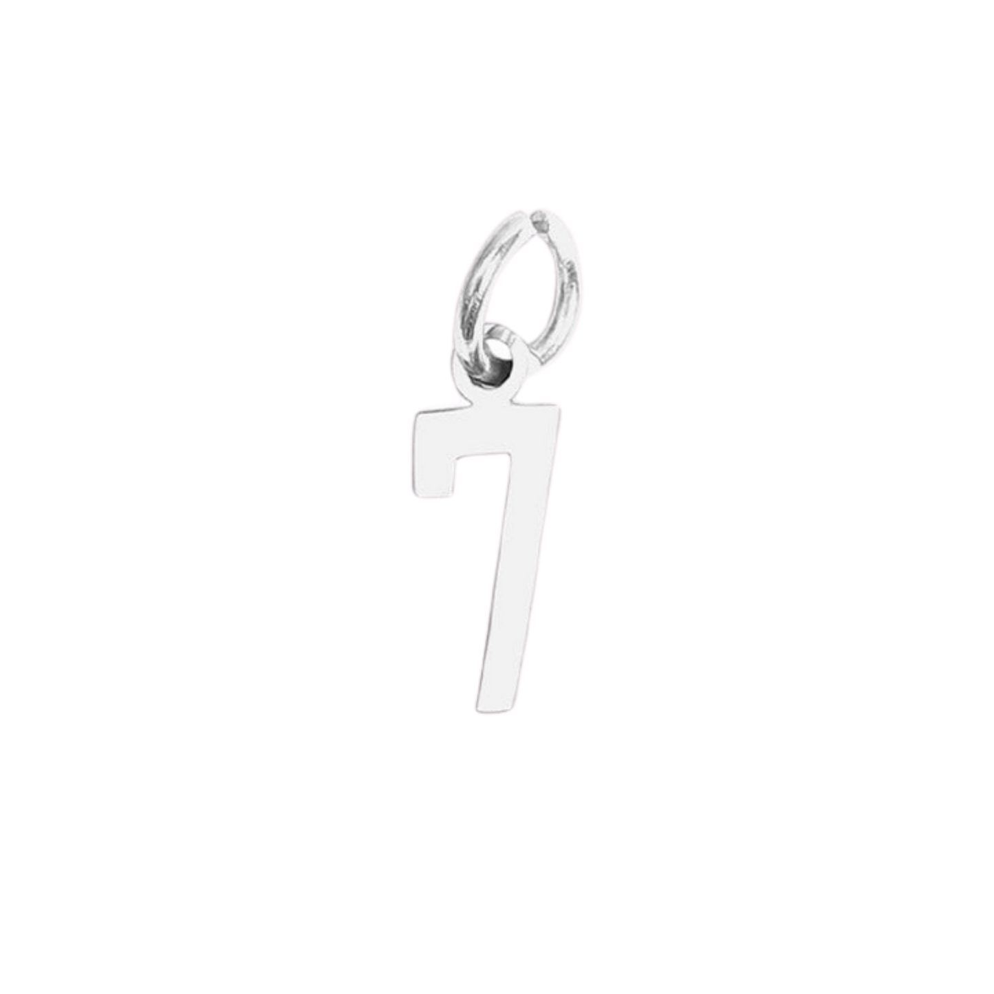 Small Silver Varsity Number Charms