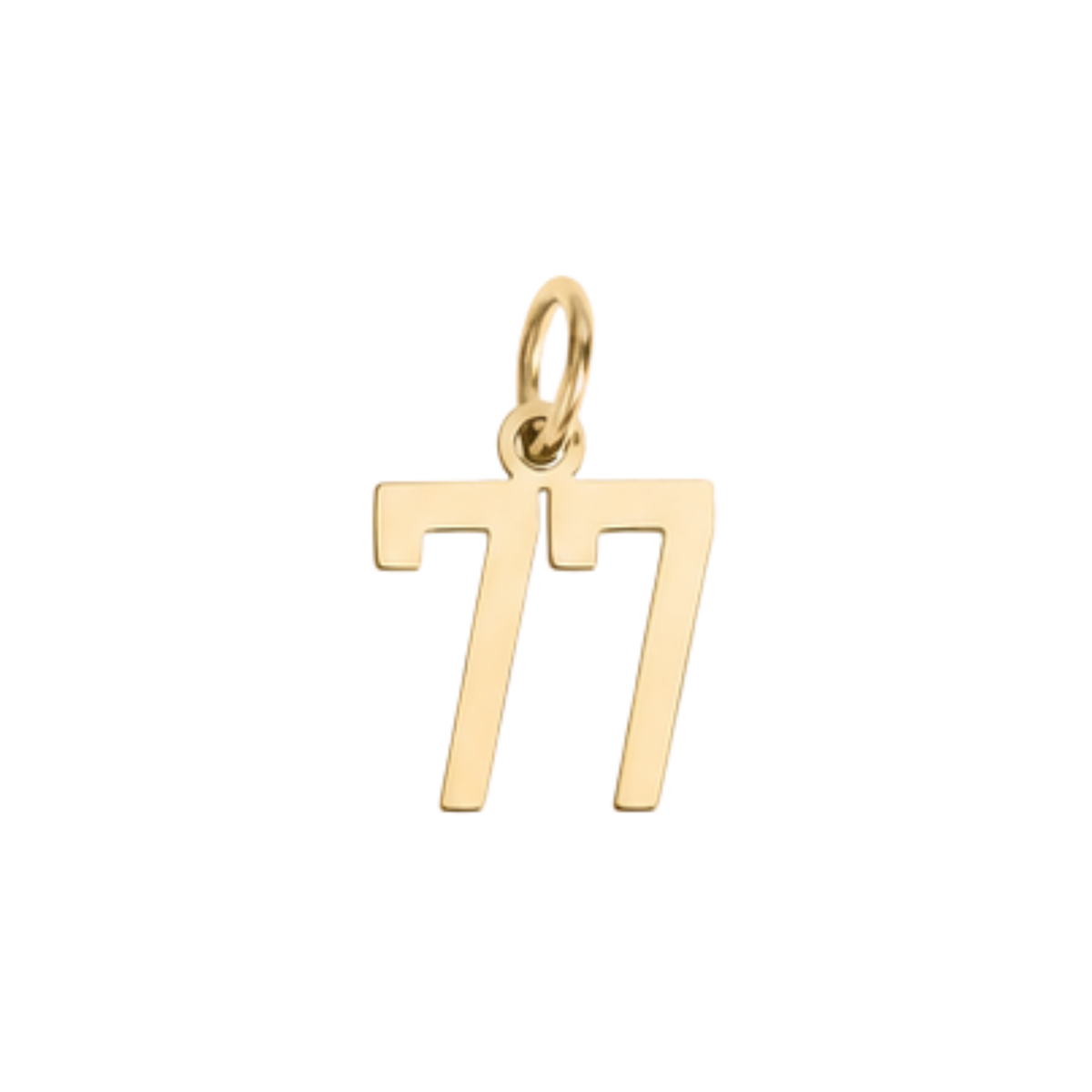 Small Gold Varsity Number Charms