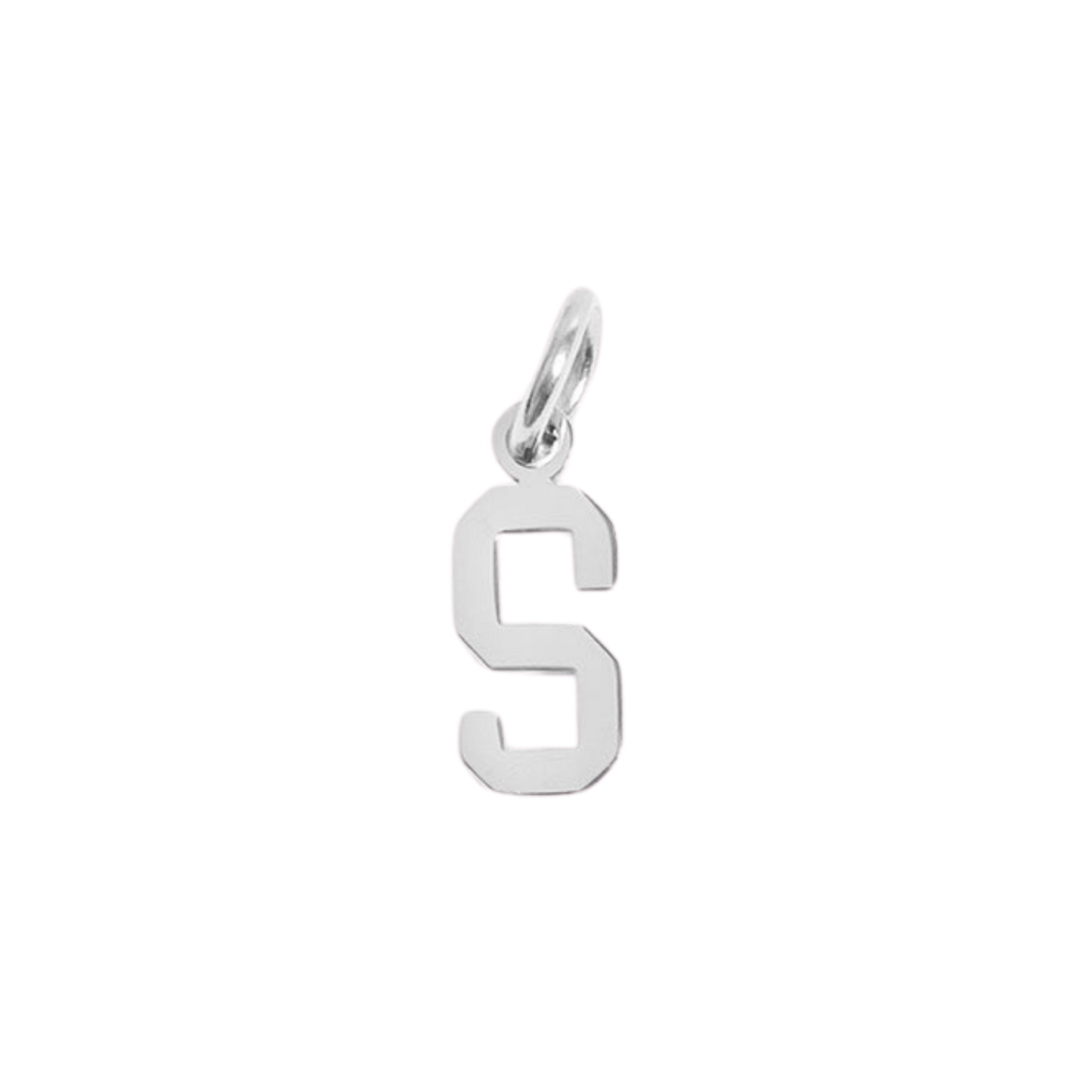 Small Silver Varsity Initial Charms