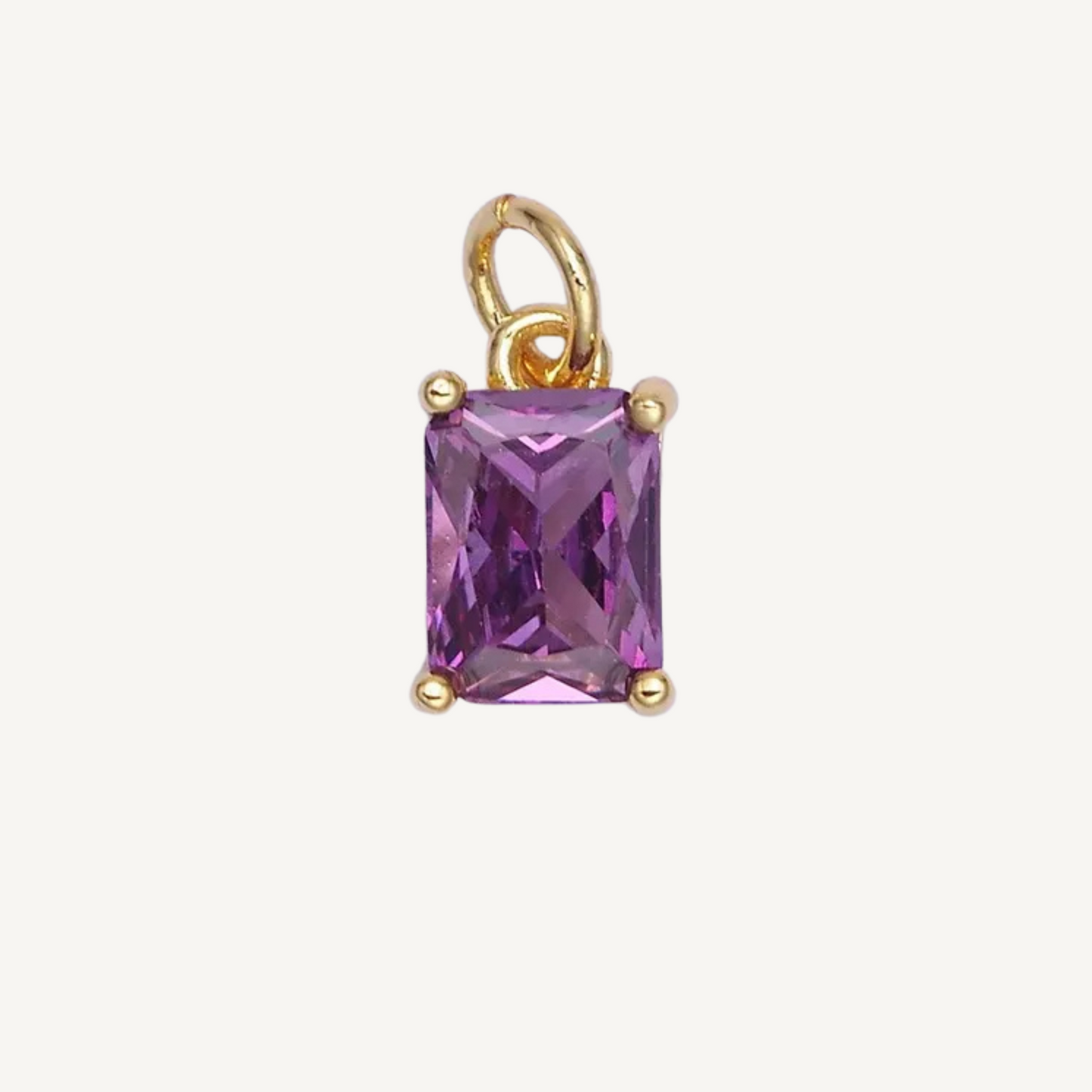 Small Baguette Colored Charms