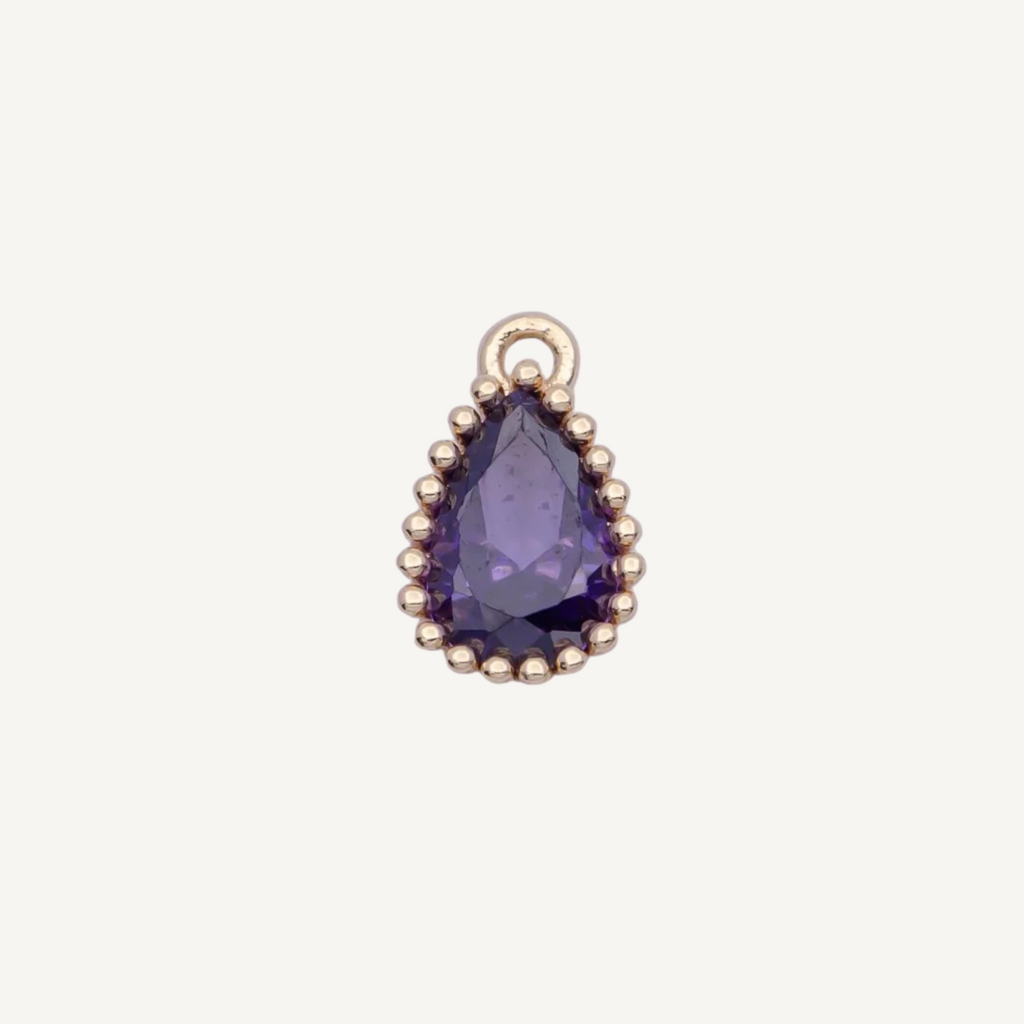 Mini Teardrop Colored Gem Charms