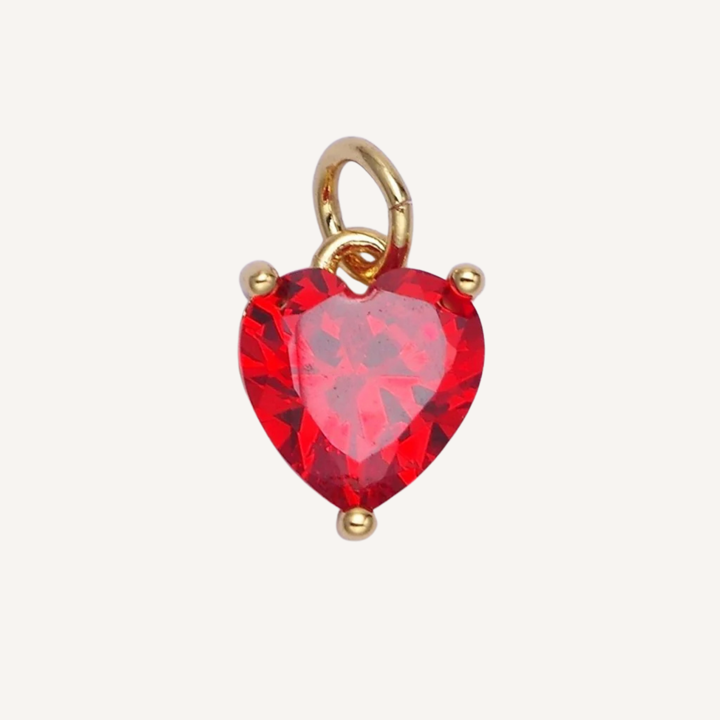 Small Colored Heart Charms