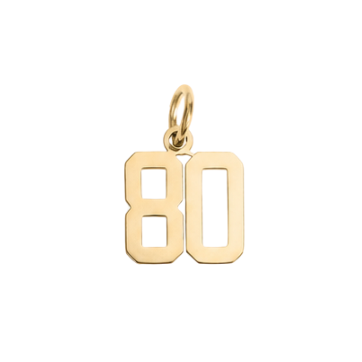 Small Gold Varsity Number Charms