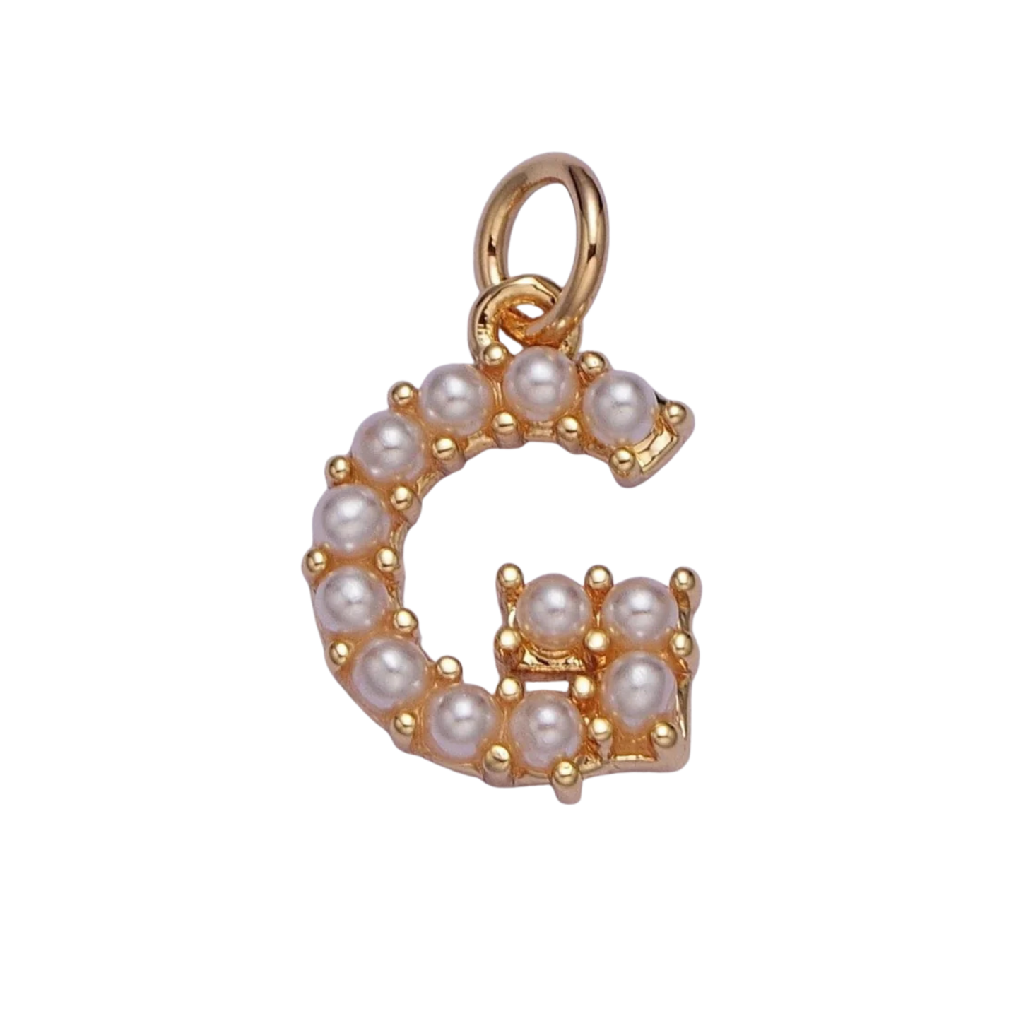 Medium Pearl Initial Charm