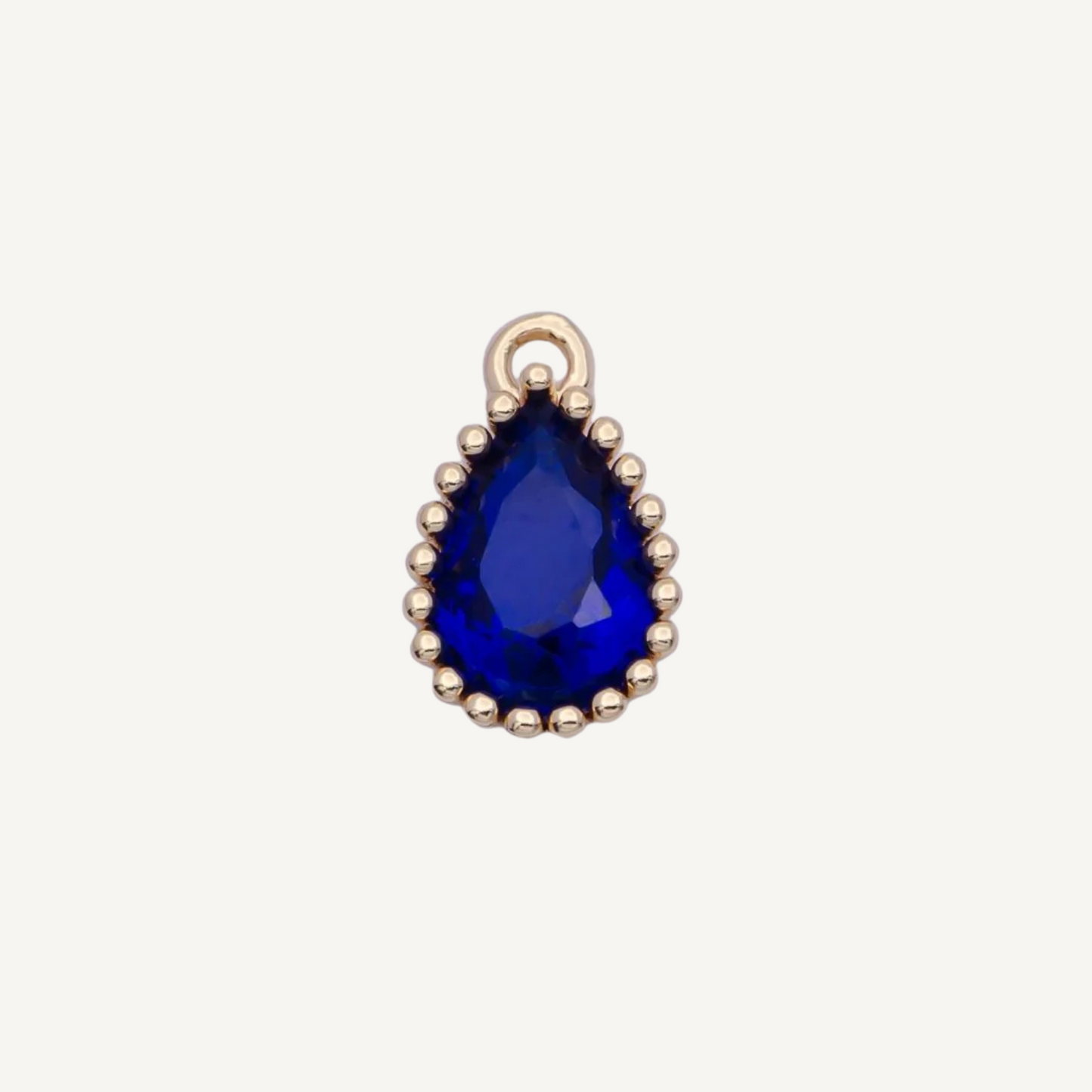 Mini Teardrop Colored Gem Charms