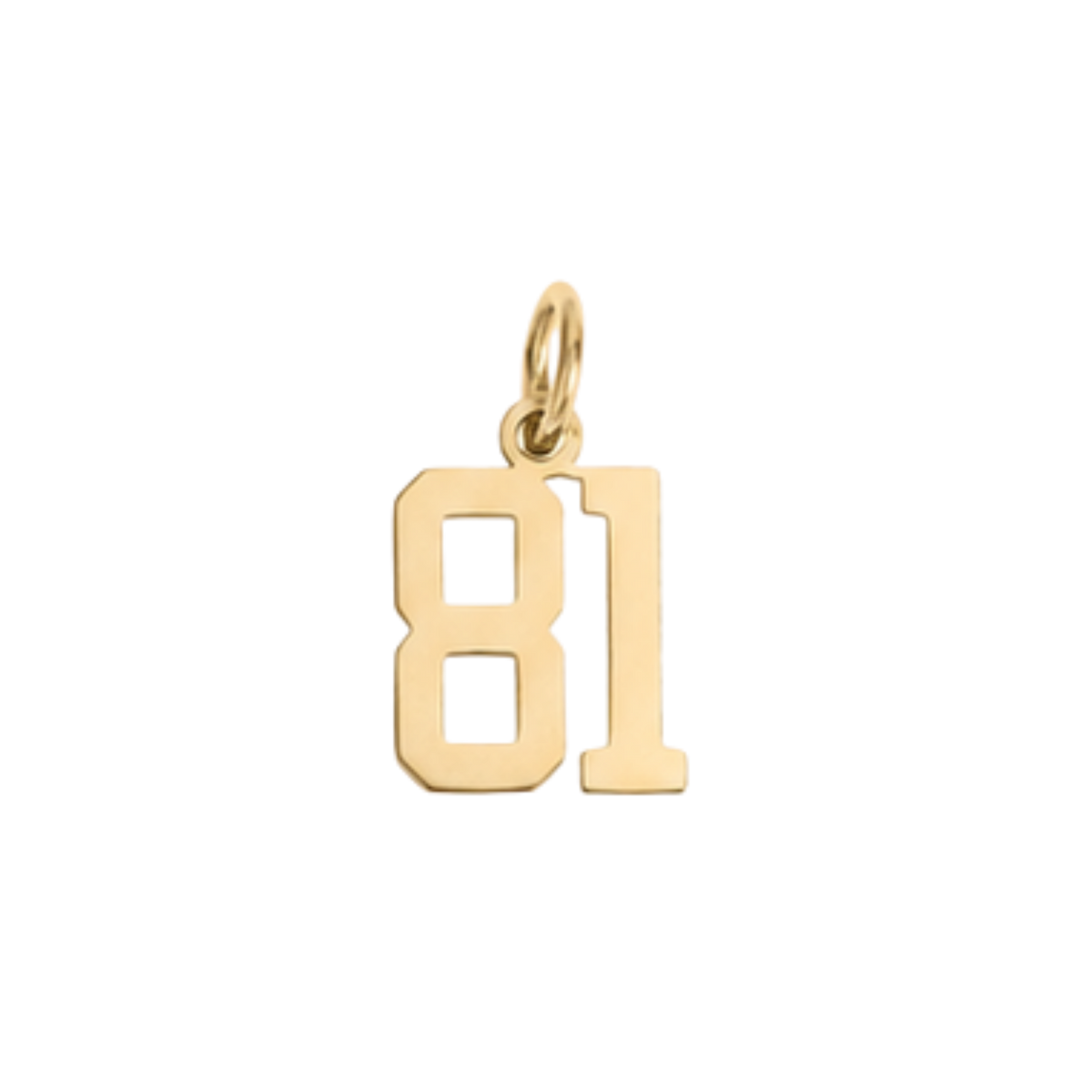 Small Gold Varsity Number Charms