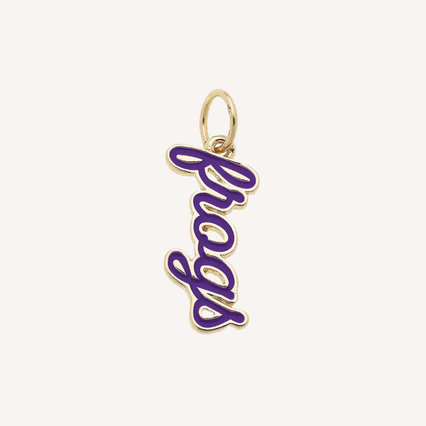 Medium TCU Frogs Script Charm