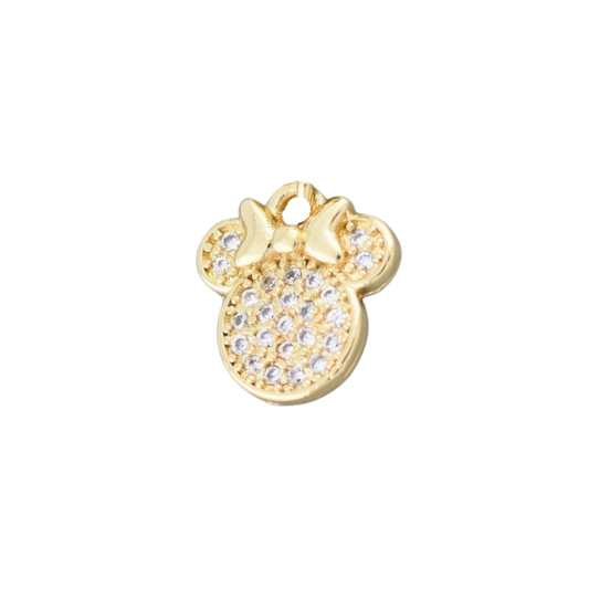 Small Rhinestone Mouse Ears Charm