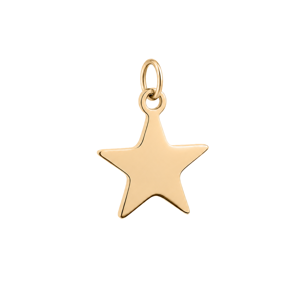 Small Gold Solid Star Charm