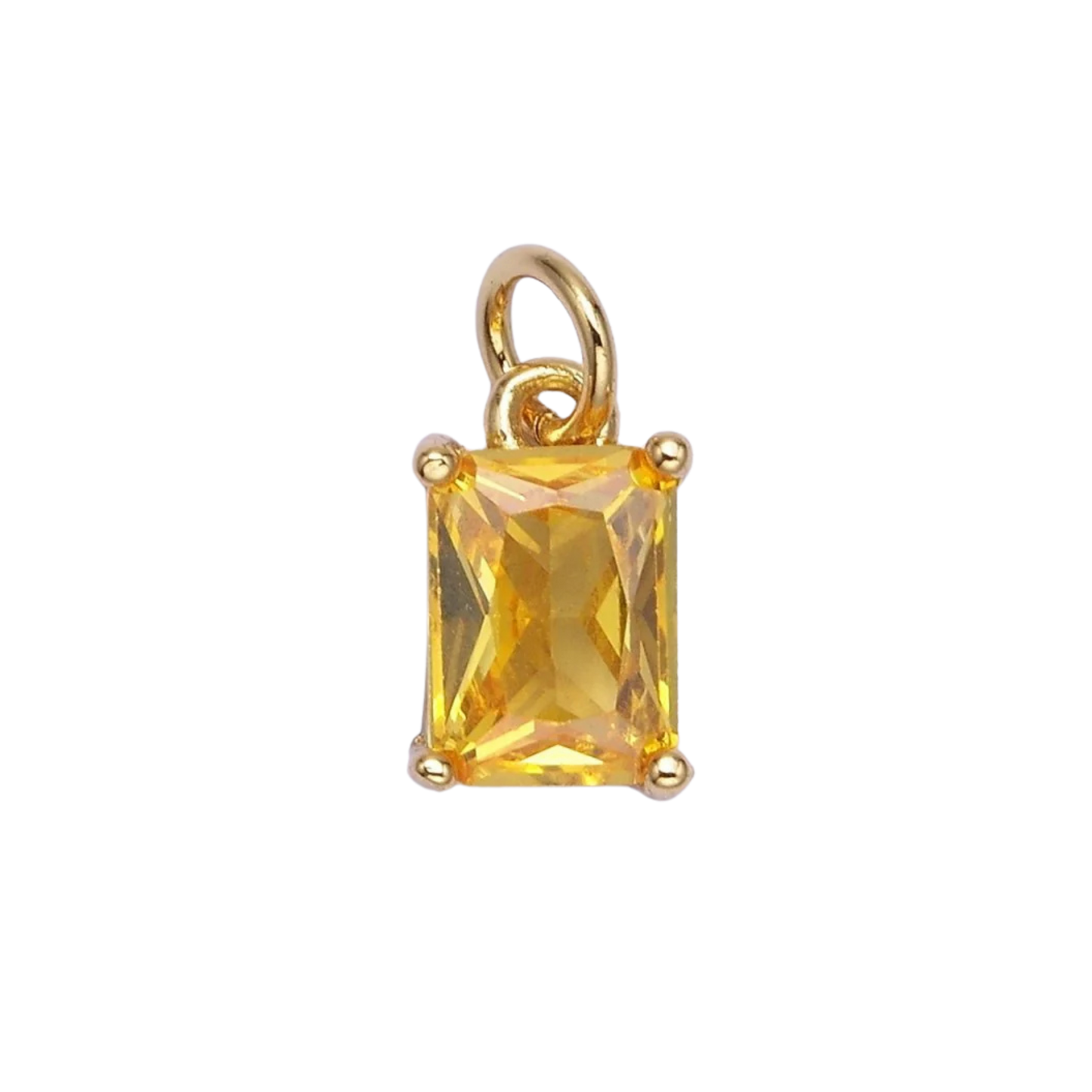 Small Baguette Colored Charms