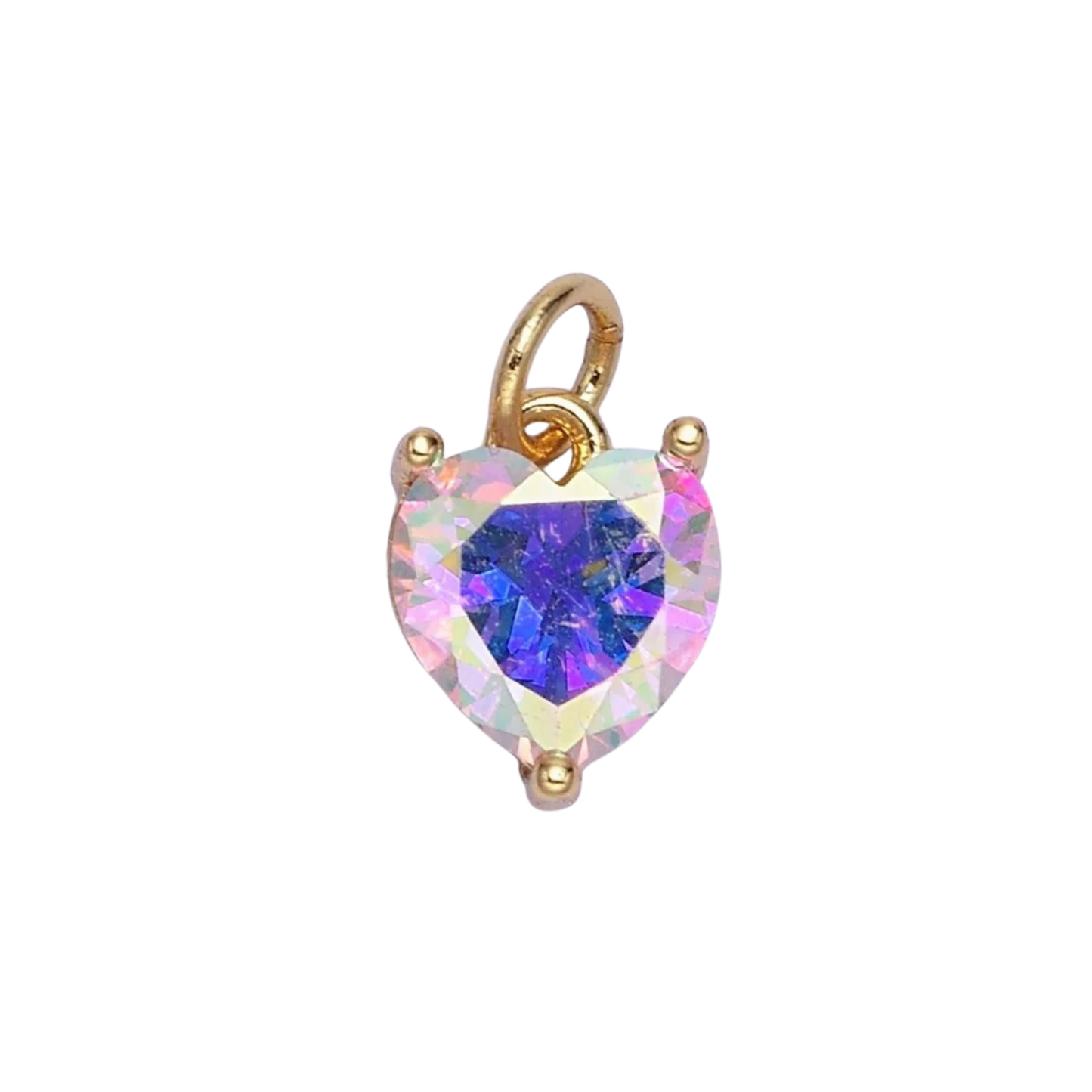 Small Colored Heart Charms