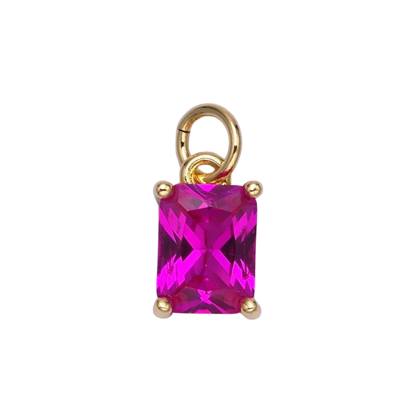 Small Baguette Colored Charms